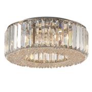 Belgravia 5 Light Clear Crystal Flush Light In Chrome