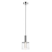 Evita Clear Glass Shape Pendant Light In Chrome