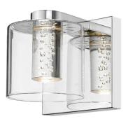 Evita Clear Glass Shape Wall Light In Chrome