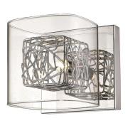 Holland Clear Glass Wall Light In Chrome