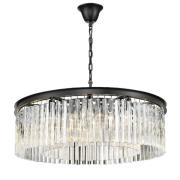 Richmond Hanging Crystal Pendant Light Round In Black