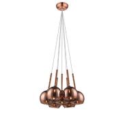 Plumstead 7 Light Glass Shade Pendant Light In Copper