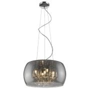 Lambeth Glass Shade Pendant Light In Chrome