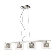 Holland 4 Light Clear Glass Pendant Light In Chrome