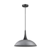 Stamford Cement Shade Pendant Light In Matt Black