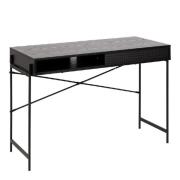 Angus Wooden Laptop Desk With Sliding Door In Black