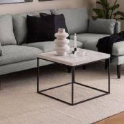 Burnaby Wooden Coffee Table Large In White Marble Effect