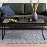 Ithaca Wooden Coffee Table In Black Marble Effect