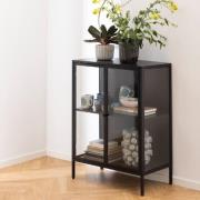 Napa Metal Display Cabinet With 2 Doors Wide In Matt Black