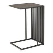 Seattle Wooden Side Table In Black Marble Effect