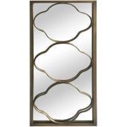 Berlin Bedroom Wall Mirror In Antique Brass Frame