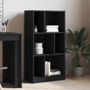 Guelph Wooden Bookcase With 6 Shelves In Black