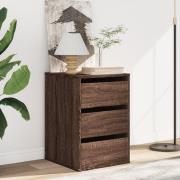 Flint Wooden Chest Of 3 Drawers In Dark Brown Oak