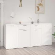 Calhoun Wooden Sideboard With 4 Doors 2 Drawers In White