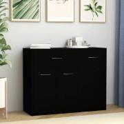 Camino Wooden Sideboard With 3 Doors 1 Drawer In Black