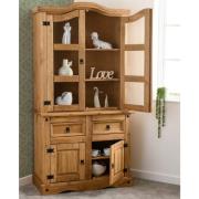 Central Wooden Display Cabinet With 4 Doors 2 Drawers In Oak