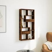 Kinston Wooden Wall Shelf With 8 Shelves In Sonoma Oak