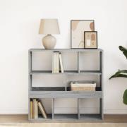 Ames Wooden Bookcase With 8 Compartment In Grey Sonoma