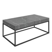 Danbury Wooden Rectangular Coffee Table In Grey Marble Effect