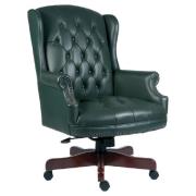 Camden Leather Home And Office Chair In Green