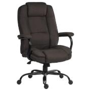 Godley Fabric Home And Office Chair In Dark Brown