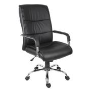 Kahului Leather Home And Office Chair In Black