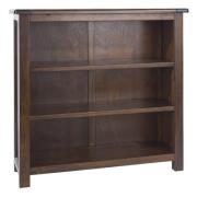 Birtley Wooden Bookcase With 3 Shelves In Dark Brown