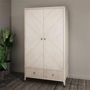 Dileta Wooden Wardrobe With 2 Doors In White