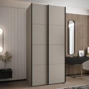 Tarzana Wooden Wardrobe With 2 Sliding Doors In Cashmere