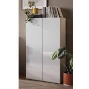 Salta High Gloss Wardrobe With 2 Doors In White