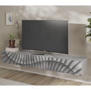 Sassari Wide Wooden TV Stand With 1 Door In Concrete Effect