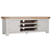 Dawson Wooden TV Stand With 2 Doors In Taupe