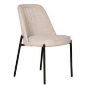 Ferndale Fabric Dining Chair With Black Legs In Natural