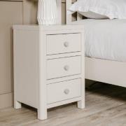 Folsom Wooden Bedside Cabinet With 3 Drawers In Natural