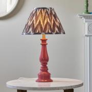 Zapopan Pearl Grey 30cm Shade Resin Table Lamp In Pink Clay