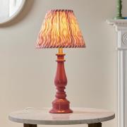 Riyadh  Pink 25cm Shade Resin Table Lamp In Pink Clay