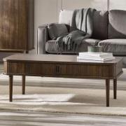 Allen Wooden Coffee Table Rectangular With Storage In Dark Oak