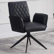 Elkin Faux Leather Dining Chair In Black