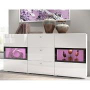 Beatrice Wooden Sideboard With 2 Doors 3 Drawers In White Matt