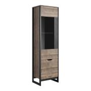 Arvada Wooden Display Cabinet With 2 Doors In Grande Matera Oak