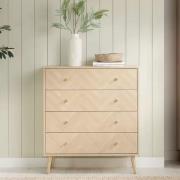 Helena Wooden Chest Of 4 Drawers In Oak