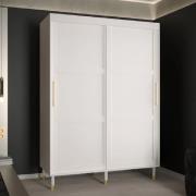 Tarboro Wooden 150cm Wardrobe With 2 Sliding Doors In White