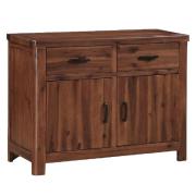 Areli Wooden Sideboard With 2 Doors 2 Drawers In Dark Brown