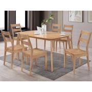 Jerome Large Wooden Dining Table With 6 Chairs In Oak